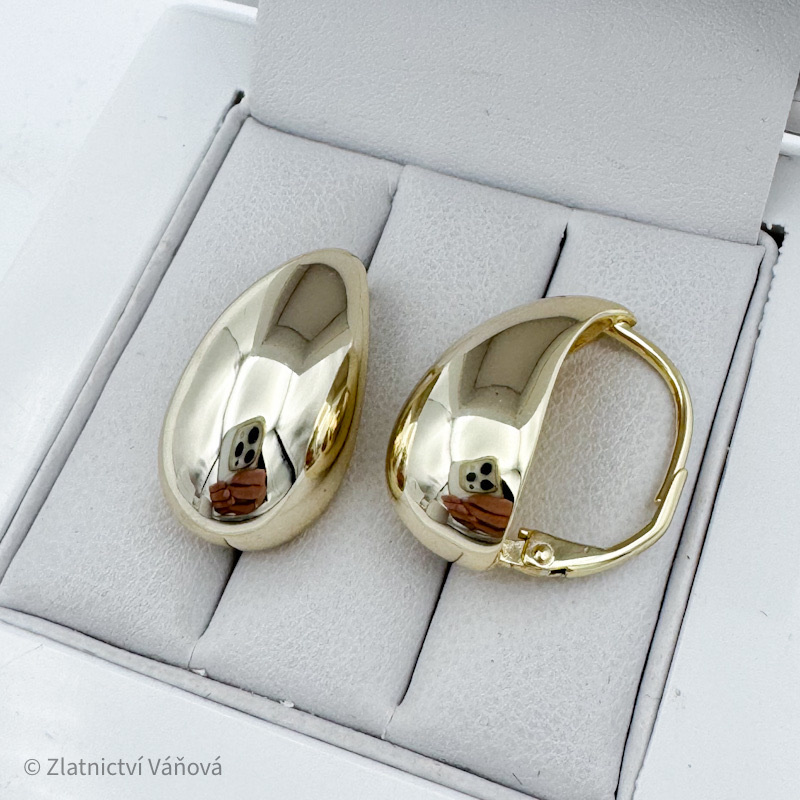 Celostříbrné náušnice na klapku